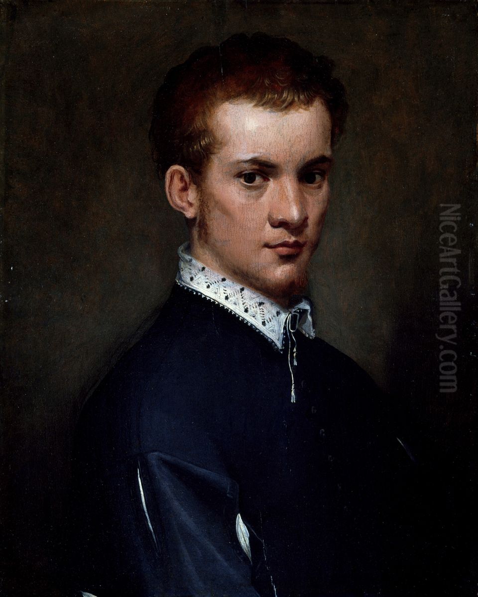 Portrait of a Young Man Oil Painting by Francesco Salviati