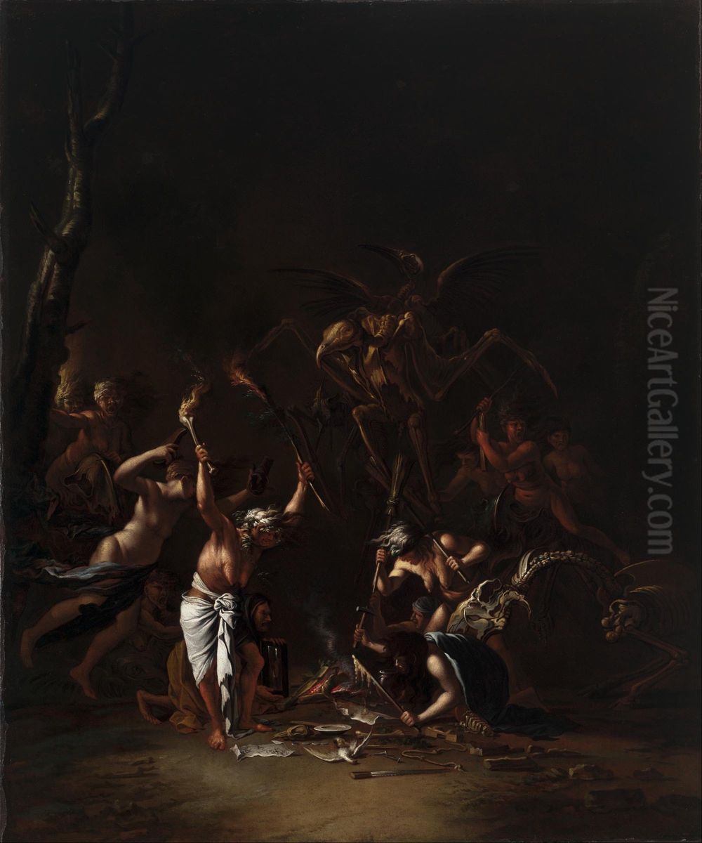 The Witches' Sabbath Oil Painting by Salvator Rosa