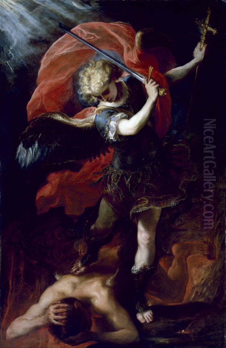 Saint Michael the Archangel Oil Painting by Claudio Coello