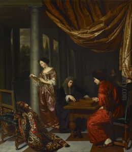 Interior with Figures Playing Tric-trac