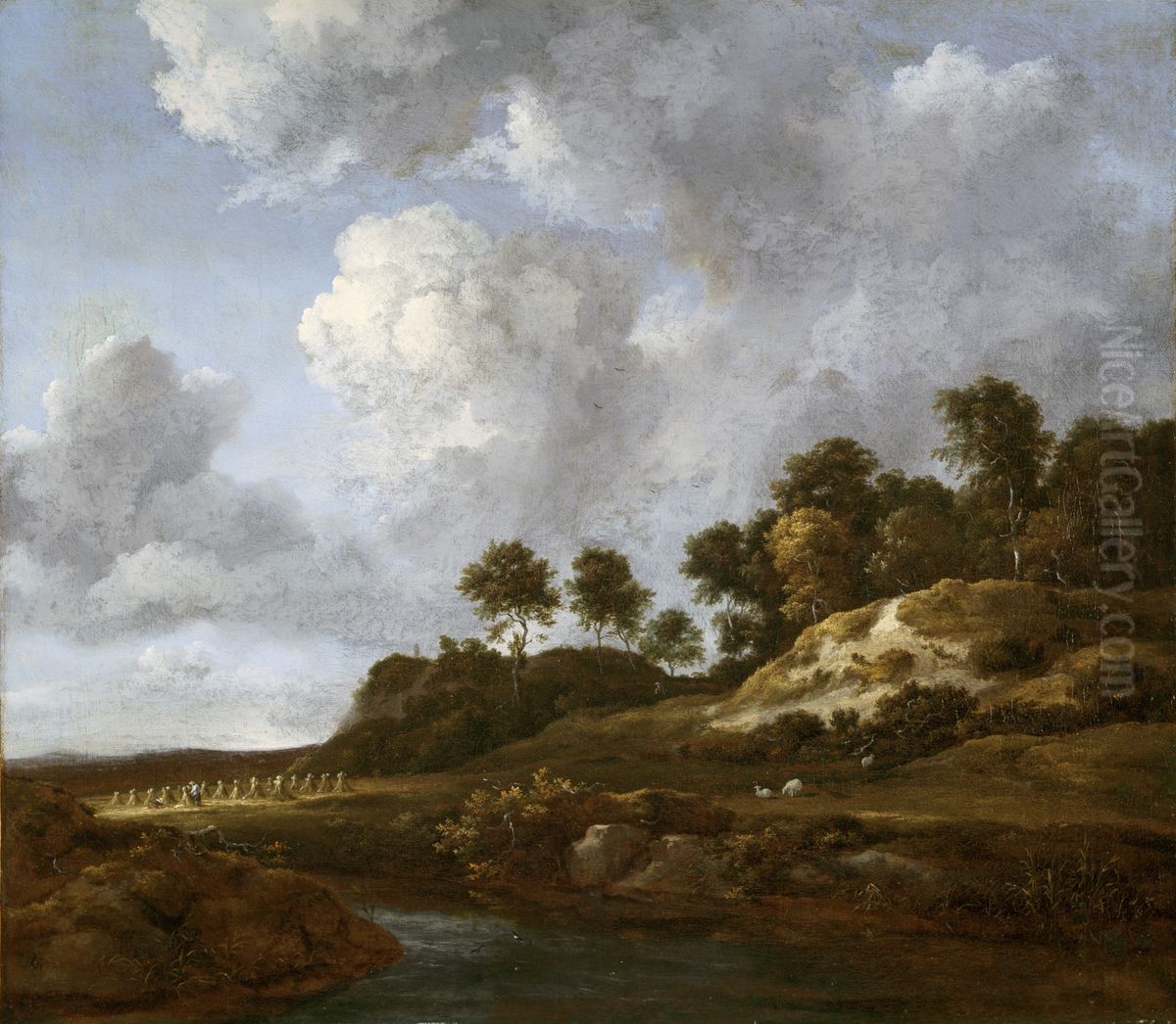 Landscape with Cornfields Oil Painting by Jacob Van Ruisdael