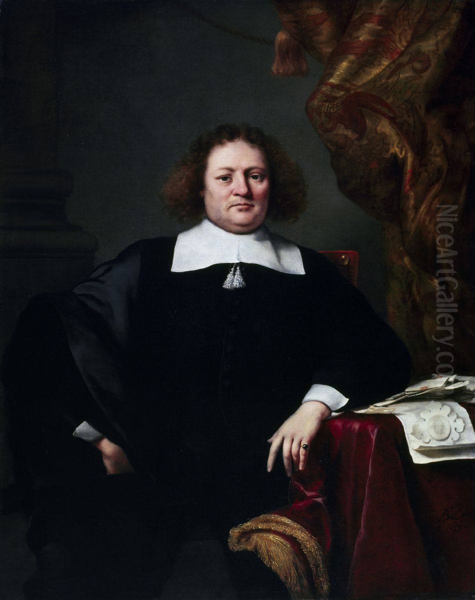 Portrait of an unknown man Oil Painting by Ferdinand Bol