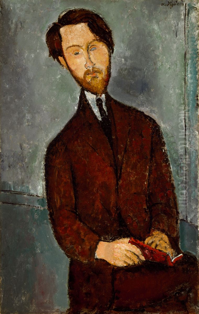 Leopold Zborowski Oil Painting by Amedeo Modigliani