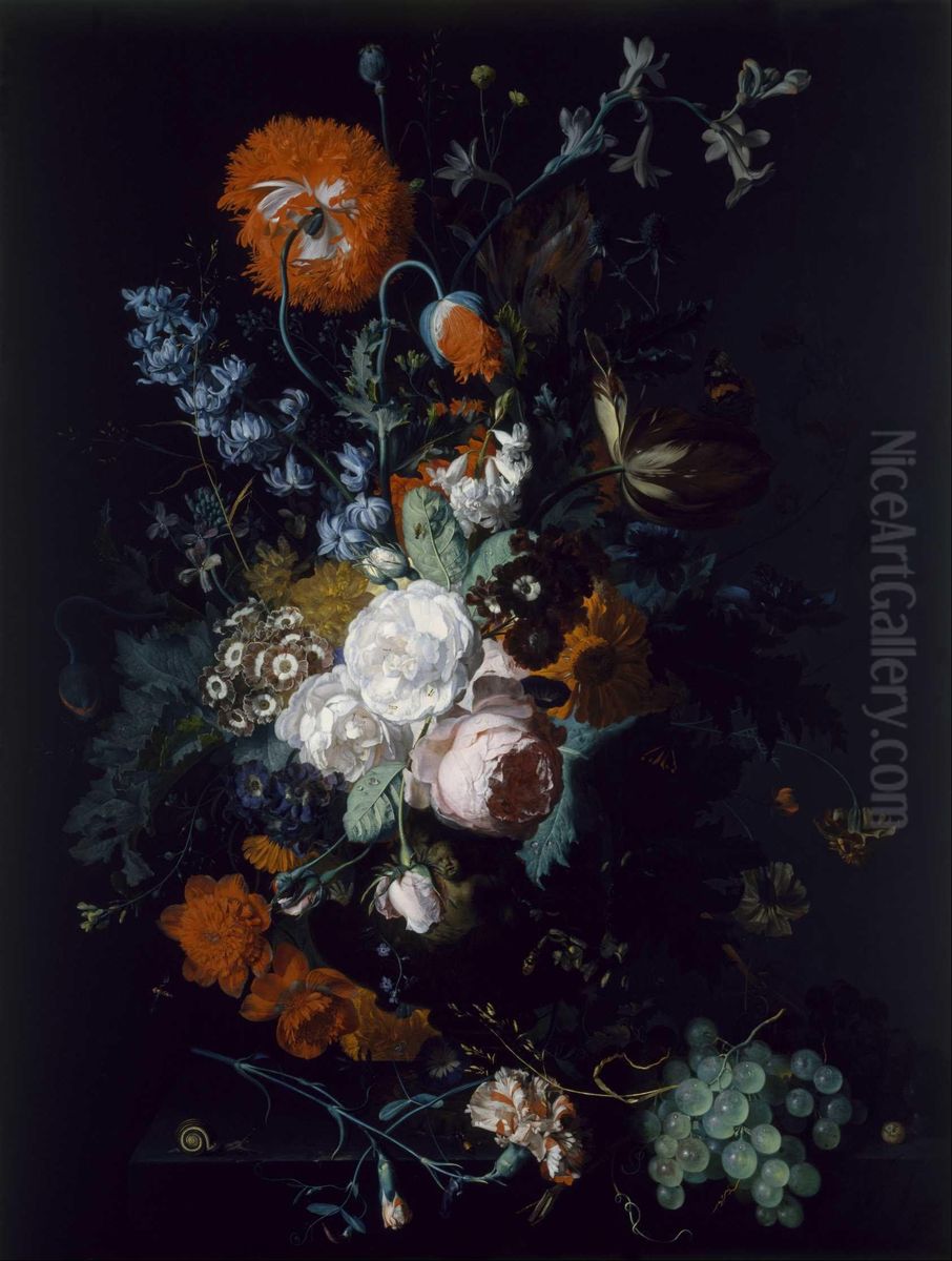 Still Life of Flowers and Fruit Oil Painting by Jan Van Huysum