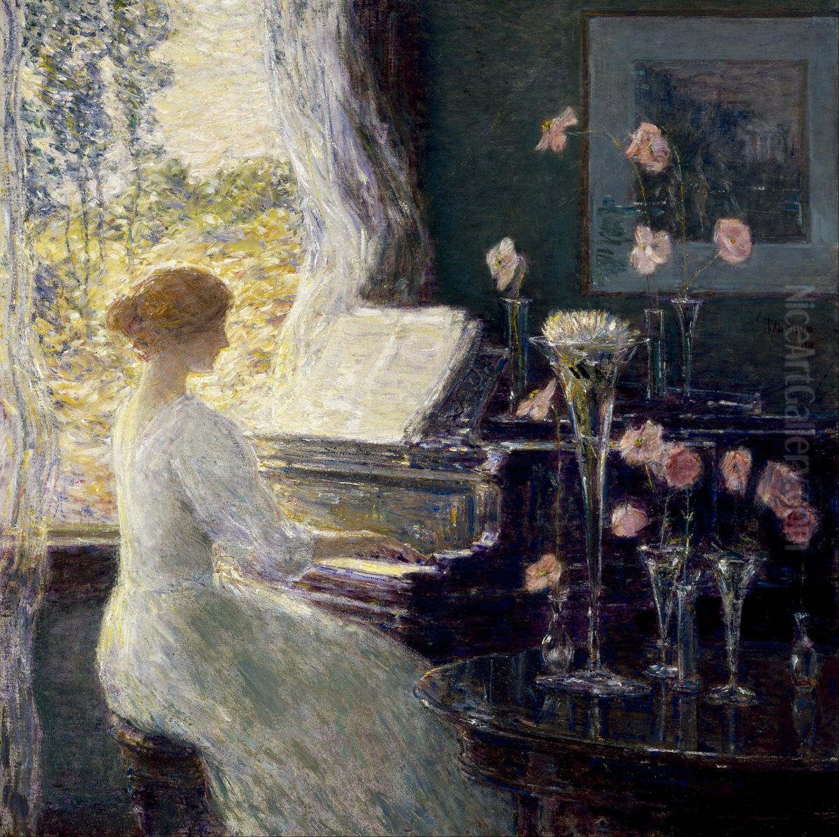 The Sonata Oil Painting by Childe Hassam