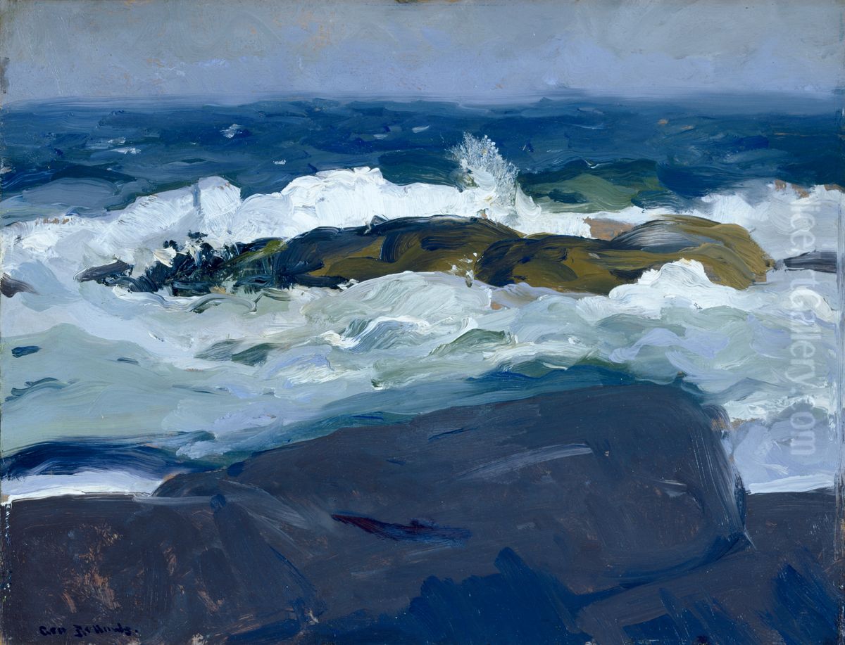 Rock Reef, Maine Oil Painting by George Wesley Bellows