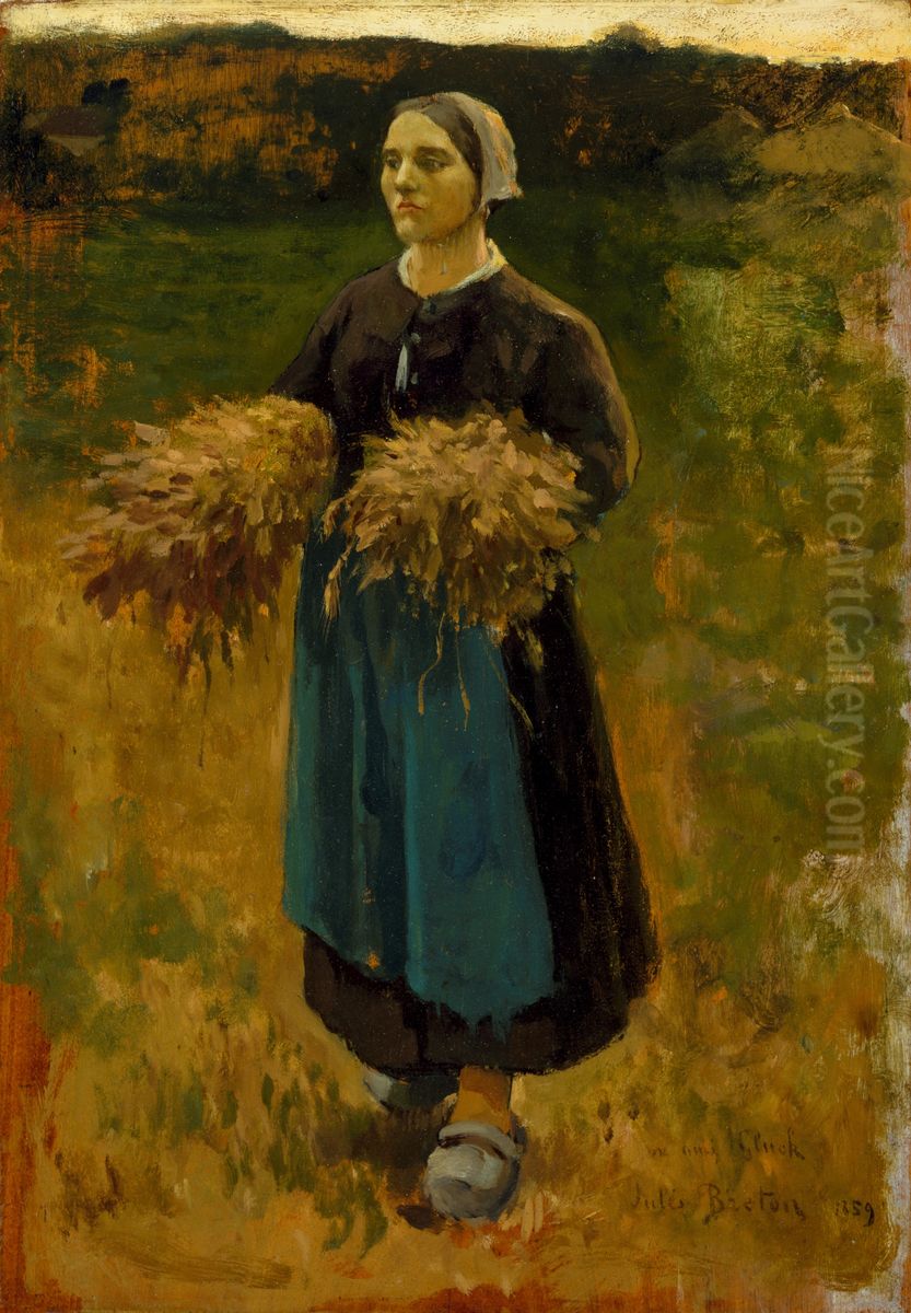 The Gleaner Oil Painting by Jules Breton The Gleaner Oil Painting by Jules Breton