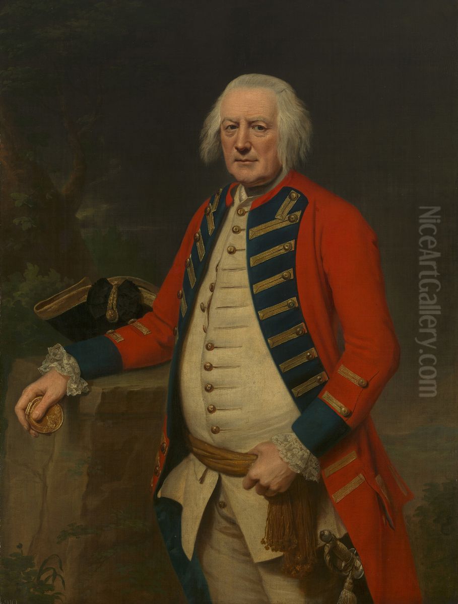 General Feldmarschall Friedrich von Sporcken (1698-1776) Oil Painting by Johann Georg Ziesenis