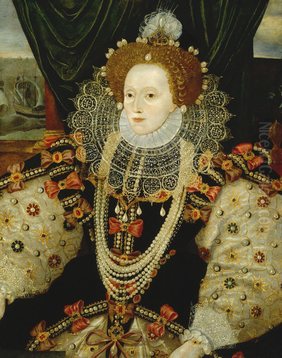 Queen Elizabeth I (1533-1603) Oil Painting by George Gower