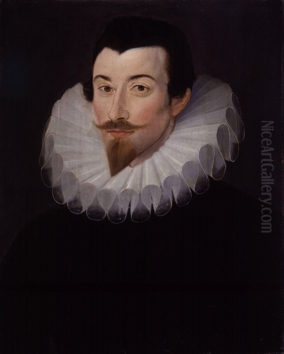 SirJohn Harington Oil Painting by Hieronimo Custodis