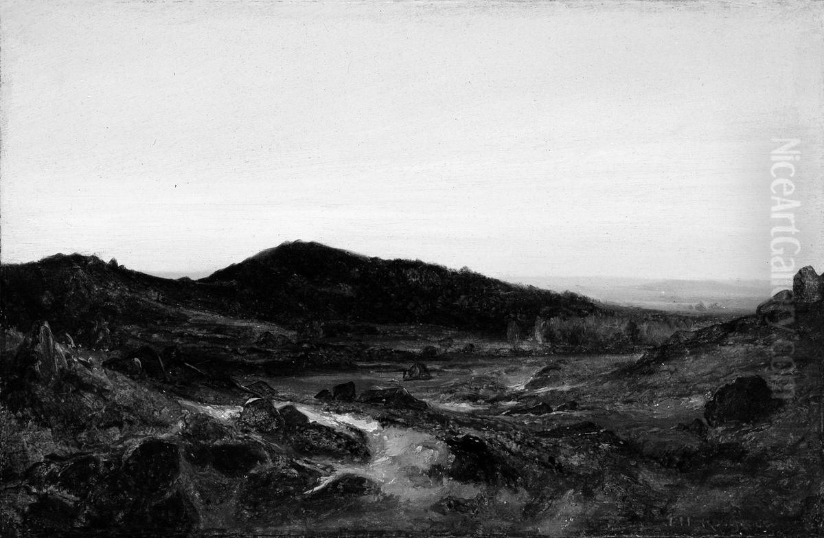 Landscape with Hills Oil Painting by Theodore Rousseau