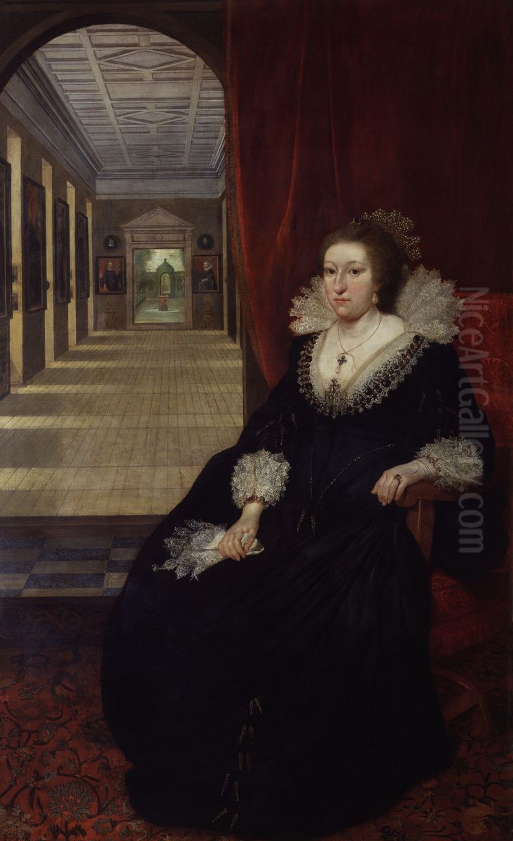 Alathea, Countess of Arundel and Surrey Oil Painting by Daniel Mijtens