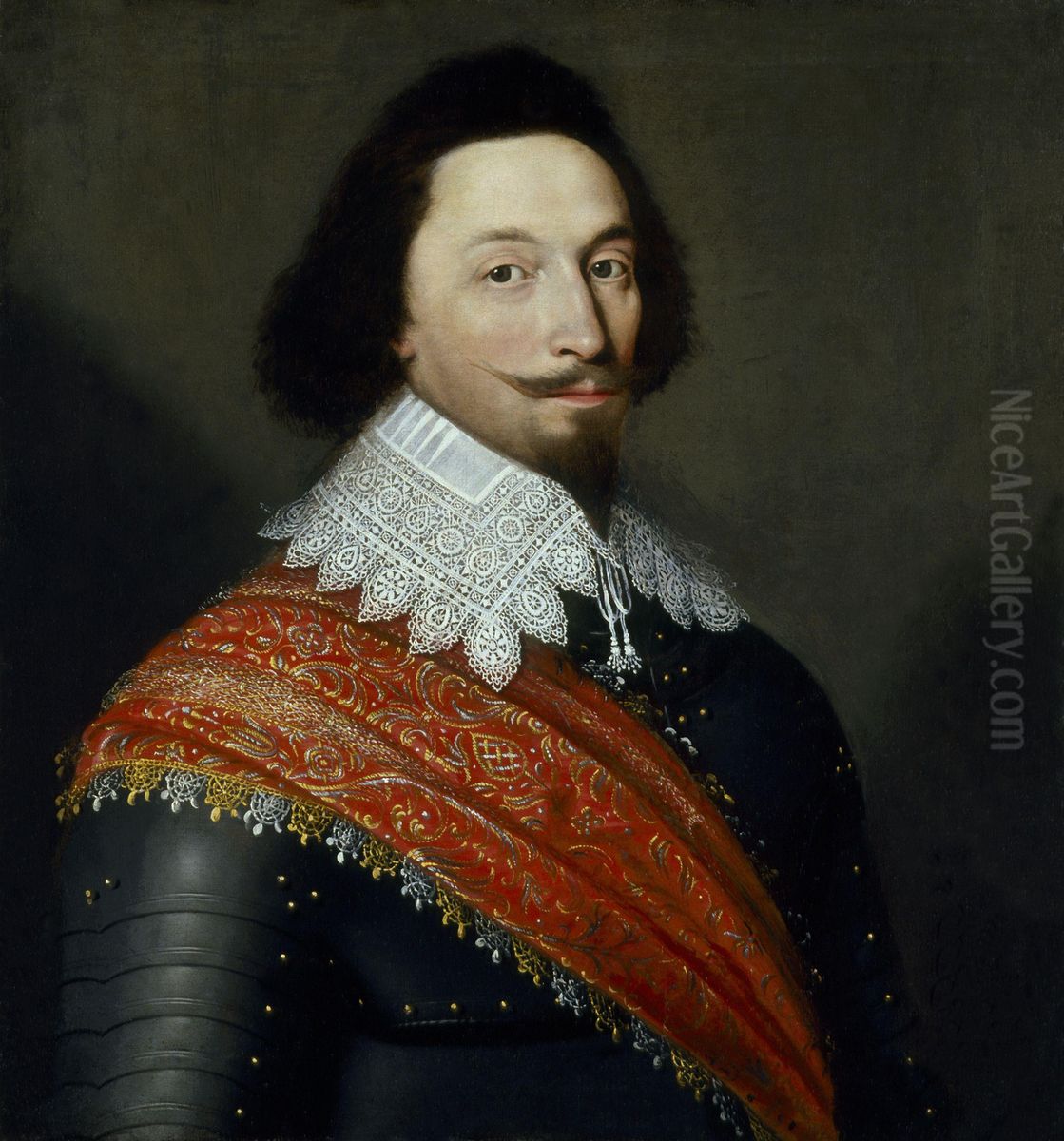 Unknown man, formerly known as George Villiers, 1st Duke of Buckingham Oil Painting by Cornelis de Neve
