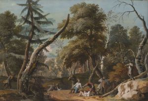 Woodland Scene with Bandits
