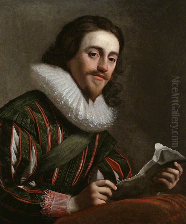 Portrait of Charles I Stuart (1600-1649), king of England Oil Painting by Gerard van Honthorst