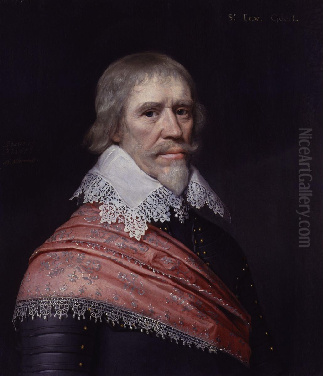 Portrait of Edward Cecil, Viscount Wimbledon Oil Painting by Michiel Jansz. van Mierevelt