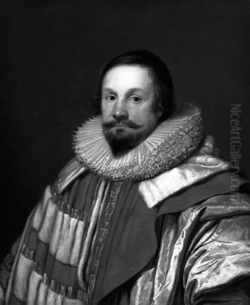 Thomas Coventry, 1st Baron Coventry (copy after an original of c.1634) Oil Painting by Cornelis Janssens van Ceulen