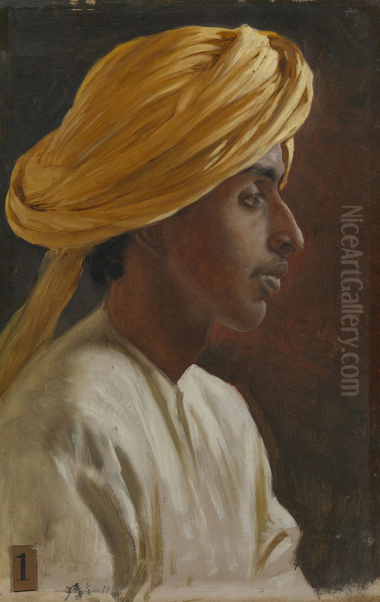 Khodir Bakhsh Oil Painting by Rudolf Swoboda