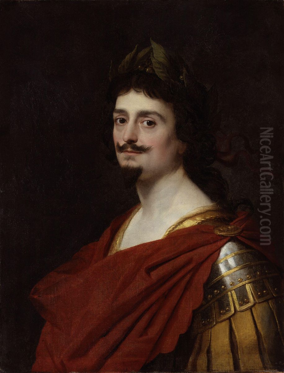 Portrait of Frederick V, Elector Palatine (1596-1632), as a Roman emperor Oil Painting by Gerard van Honthorst