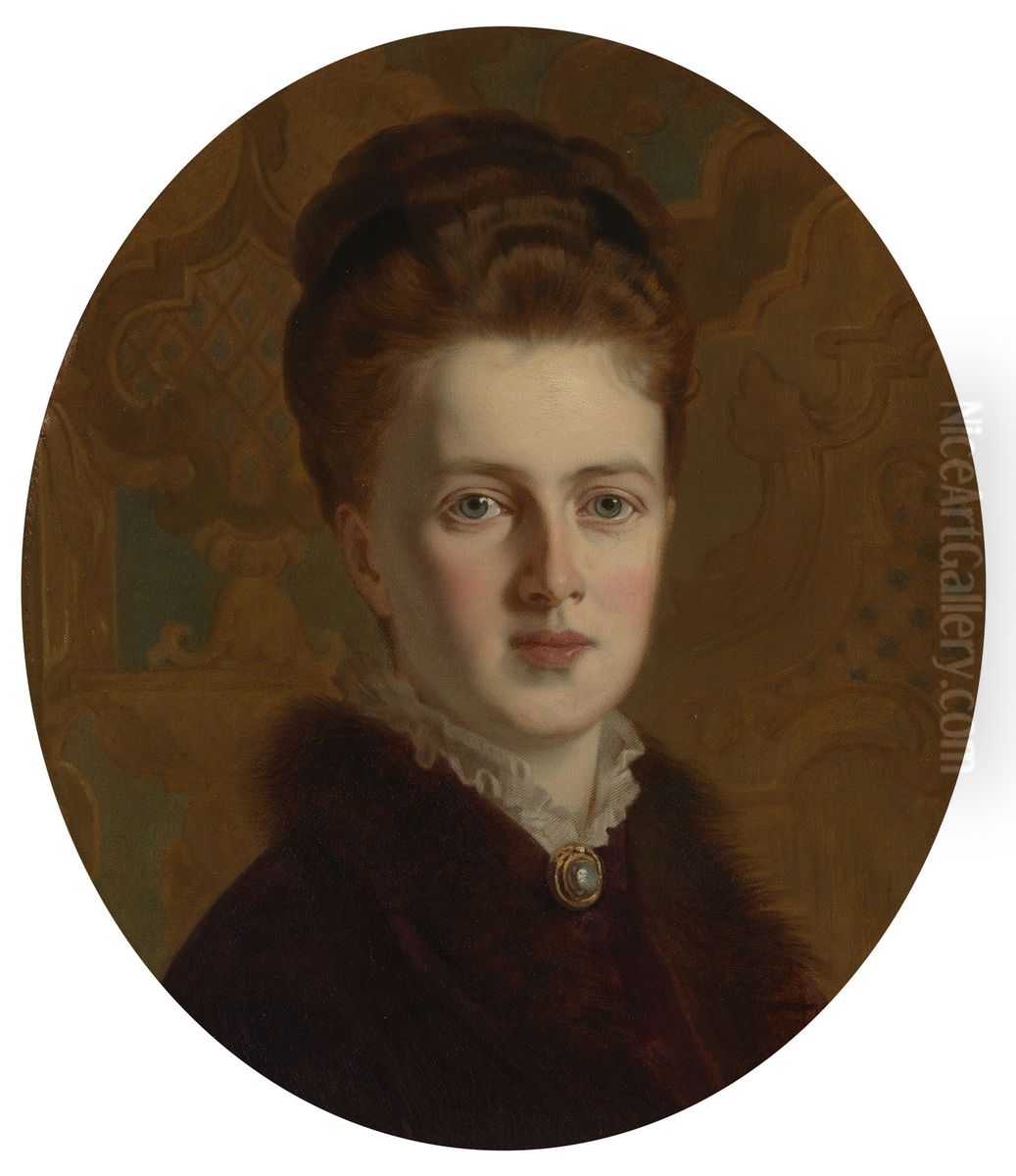 Marie, Duchess of Edinburgh (1853-1920) Oil Painting by Georg Koberwein