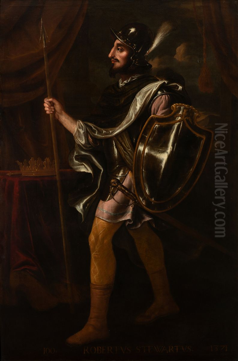 Robert II 'the Stewart', King of Scotland (1360-90) Oil Painting by Jacob de Wet II