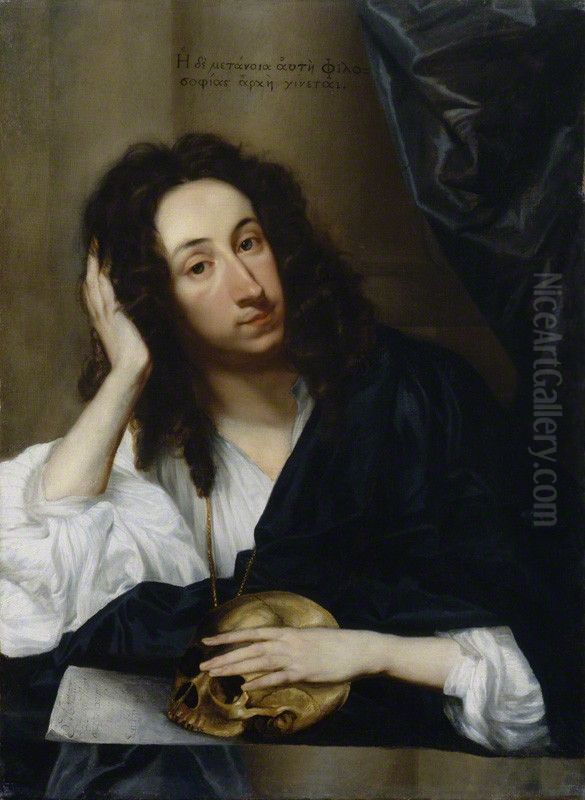 Portrait ofJohn Evelyn Oil Painting by Robert Walker