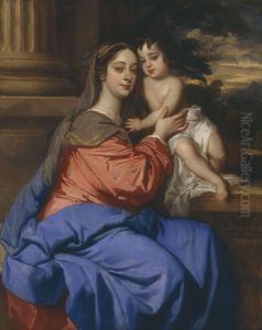 Barbara Palmer, nee Villiers, Duchess of Cleveland with her son, Charles Fitzroy, as Madonna and Child