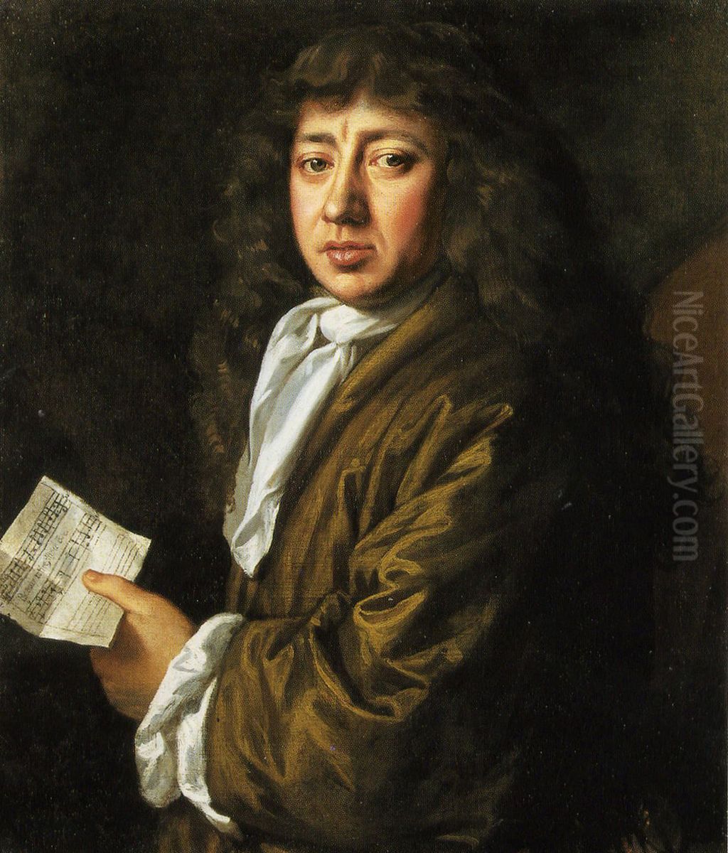 Portrait of Samuel Pepys (1633-1703) Oil Painting by John Hayls