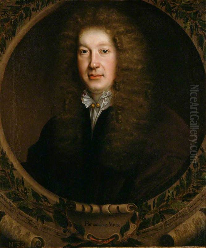 John Dryden Oil Painting by John Michael Wright