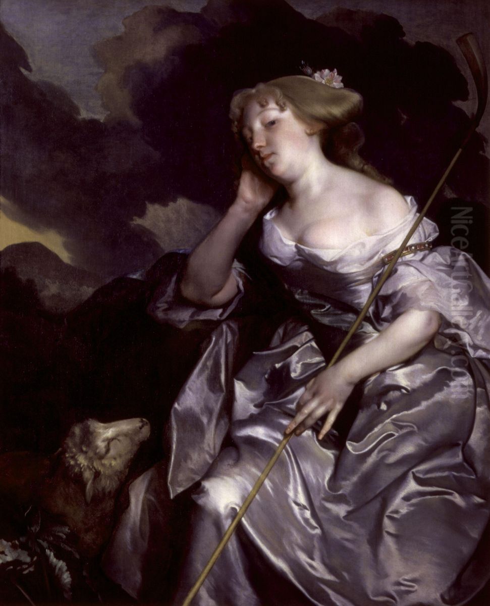 Portrait of an unknown woman, formerly known as Jane Myddelton (Middleton) (1645-1692) Oil Painting by Gerard Soest