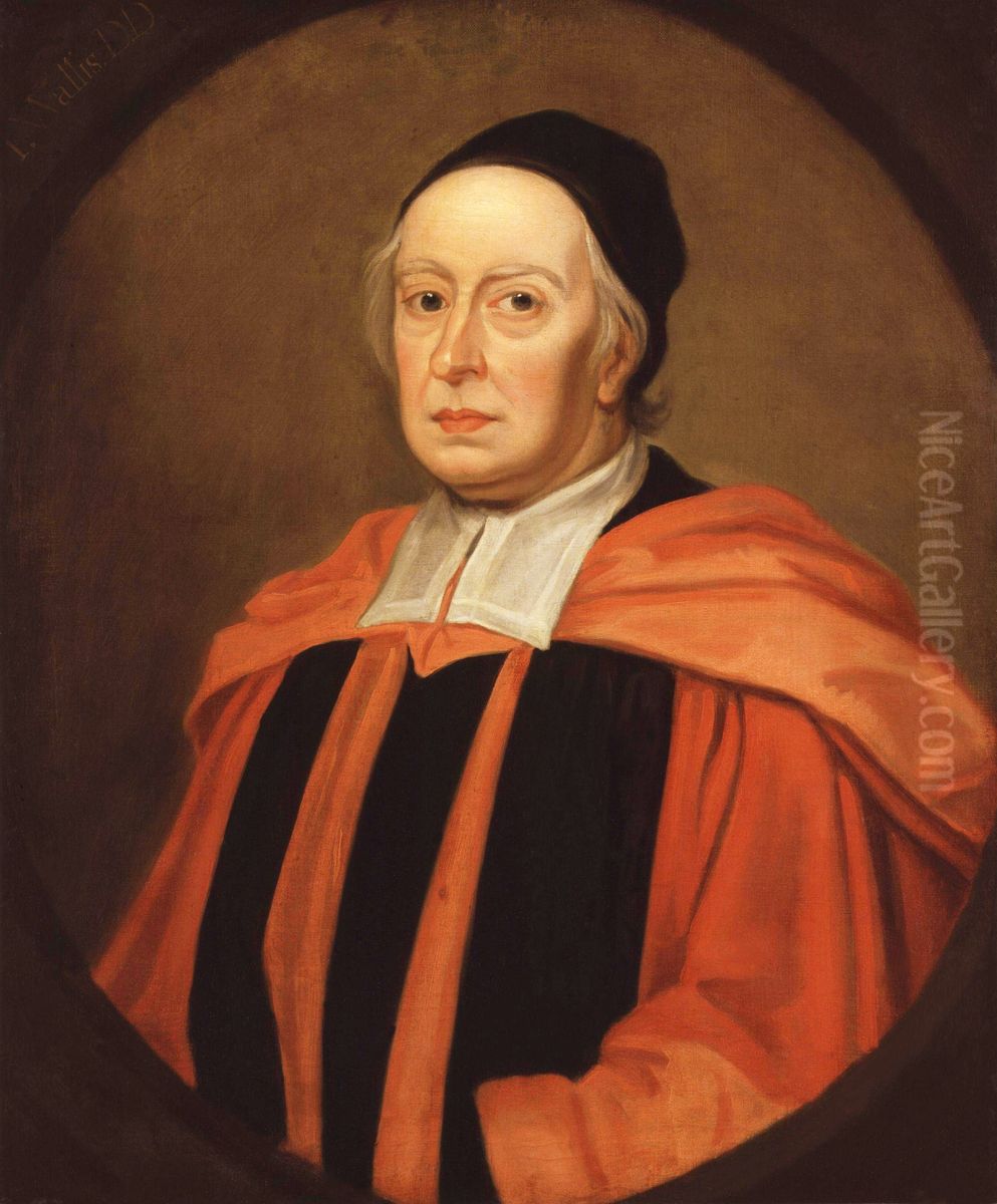 John Wallis Oil Painting by Godfrey Kneller