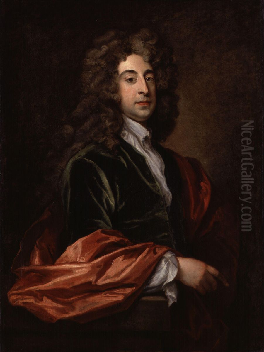 Portrait of Charles Dartiquenave Oil Painting by Godfrey Kneller