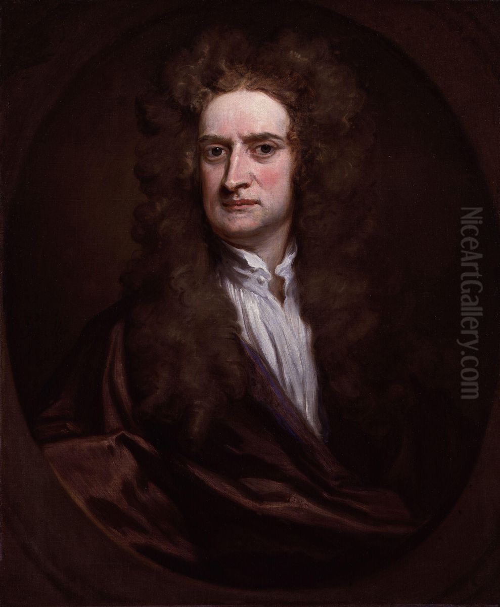 Portrait of Sir Isaac Newton Oil Painting by Godfrey Kneller