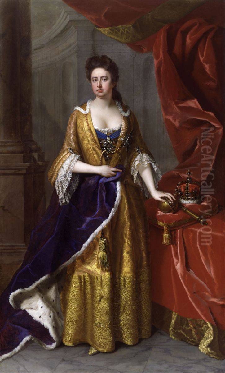 Queen Anne Oil Painting by Michael Dahl
