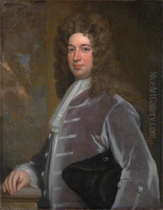 Evelyn Pierrepont, 1st Duke of Kingston Oil Painting by Godfrey Kneller