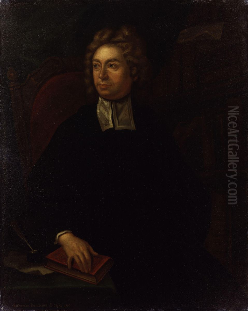 Richard Bentley (copy after an original of 1710) Oil Painting by James Thornhill