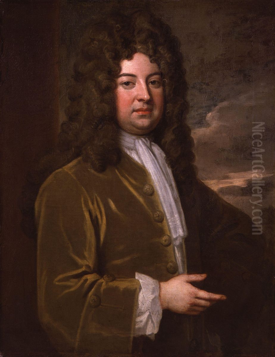 Abraham Stanyan Oil Painting by Godfrey Kneller