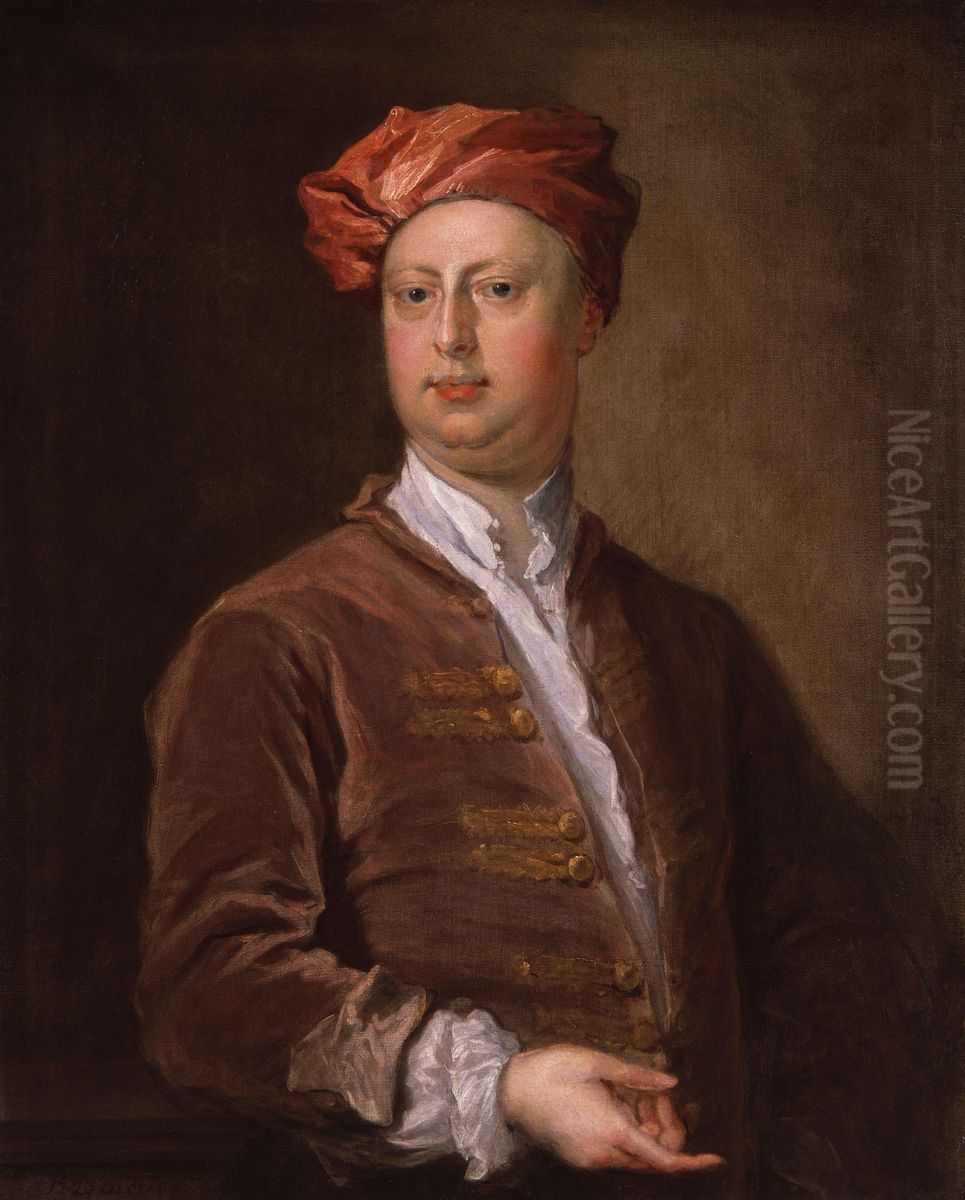 Probably William Kent Oil Painting by Bartholomew Dandridge Probably William Kent Oil Painting by Bartholomew Dandridge