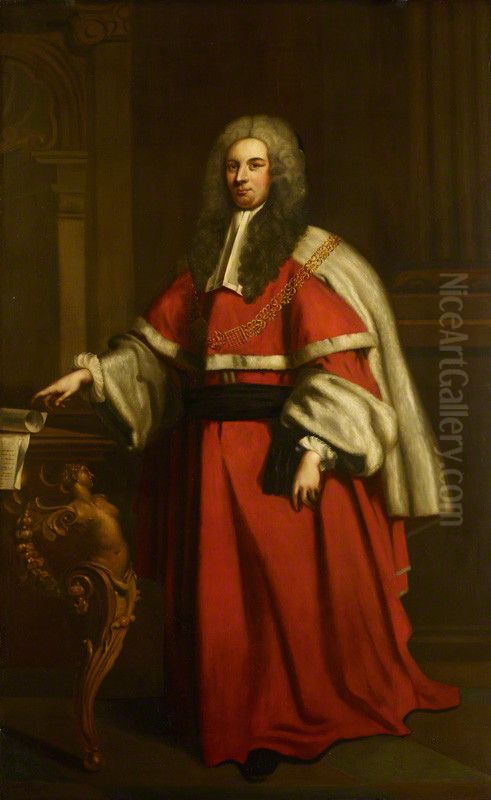 Sir William Lee Oil Painting by John Vanderbank