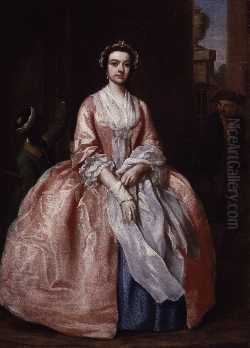 Unknown woman, formerly known as Peg Woffington Oil Painting by Francis Hayman