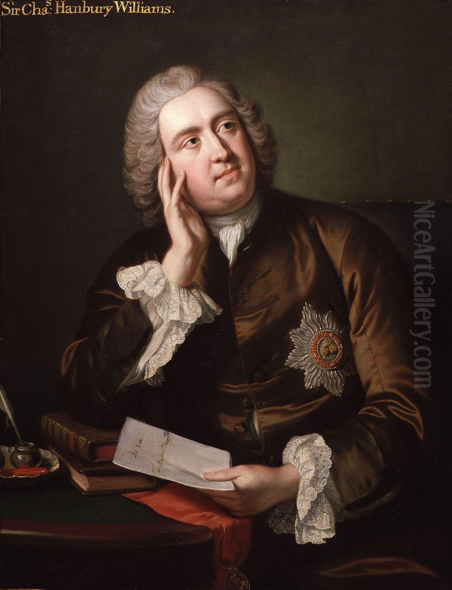 Sir Charles Hanbury Williams Oil Painting by Eccardt, John Giles Sir Charles Hanbury Williams Oil Painting by Eccardt, John Giles
