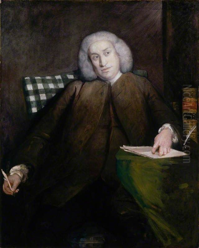 Samuel Johnson Oil Painting by Of Sir Joshua Reynolds