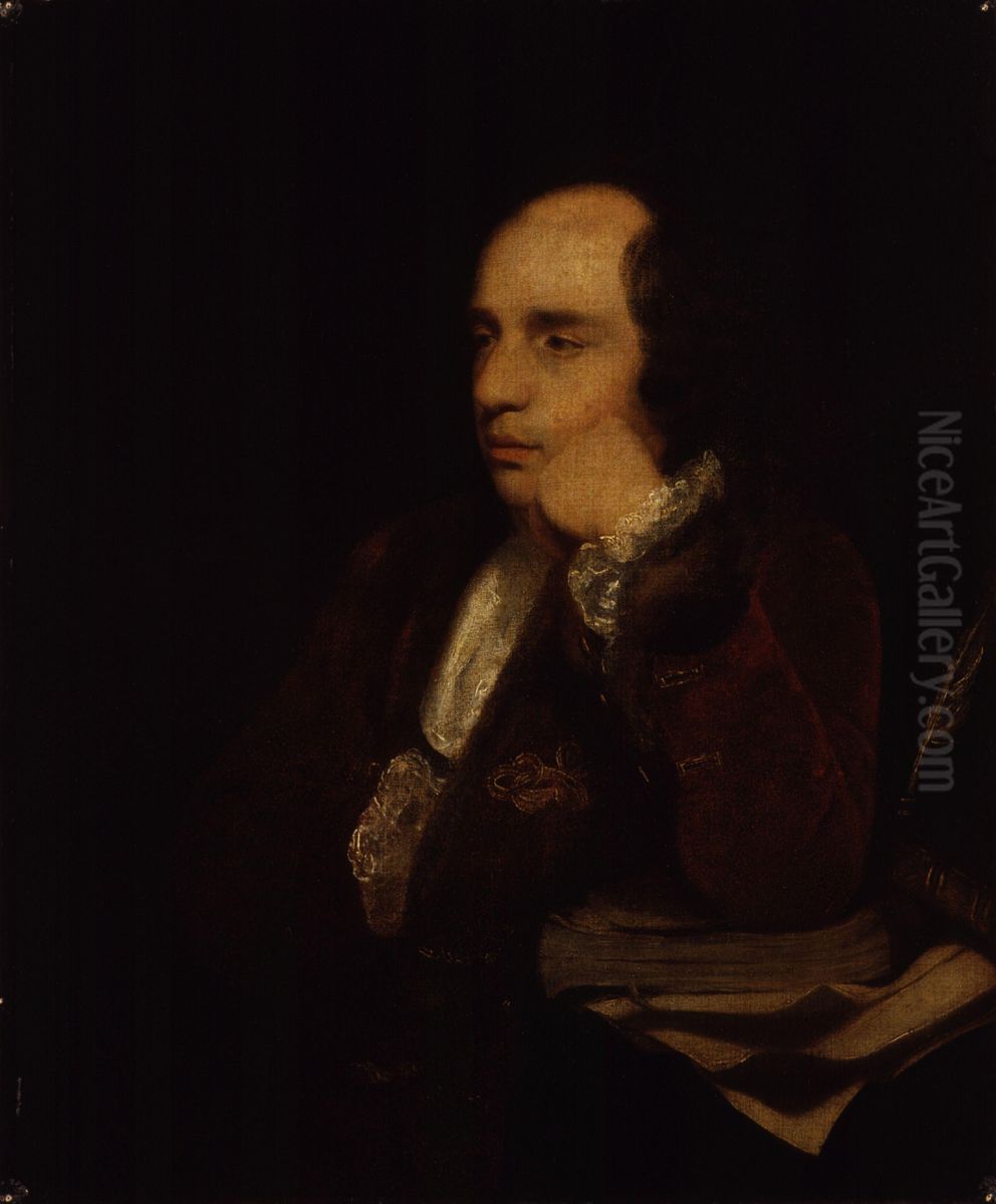 George Colman the Elder (copy after an original of 1768-1770) Oil Painting by Of Sir Joshua Reynolds