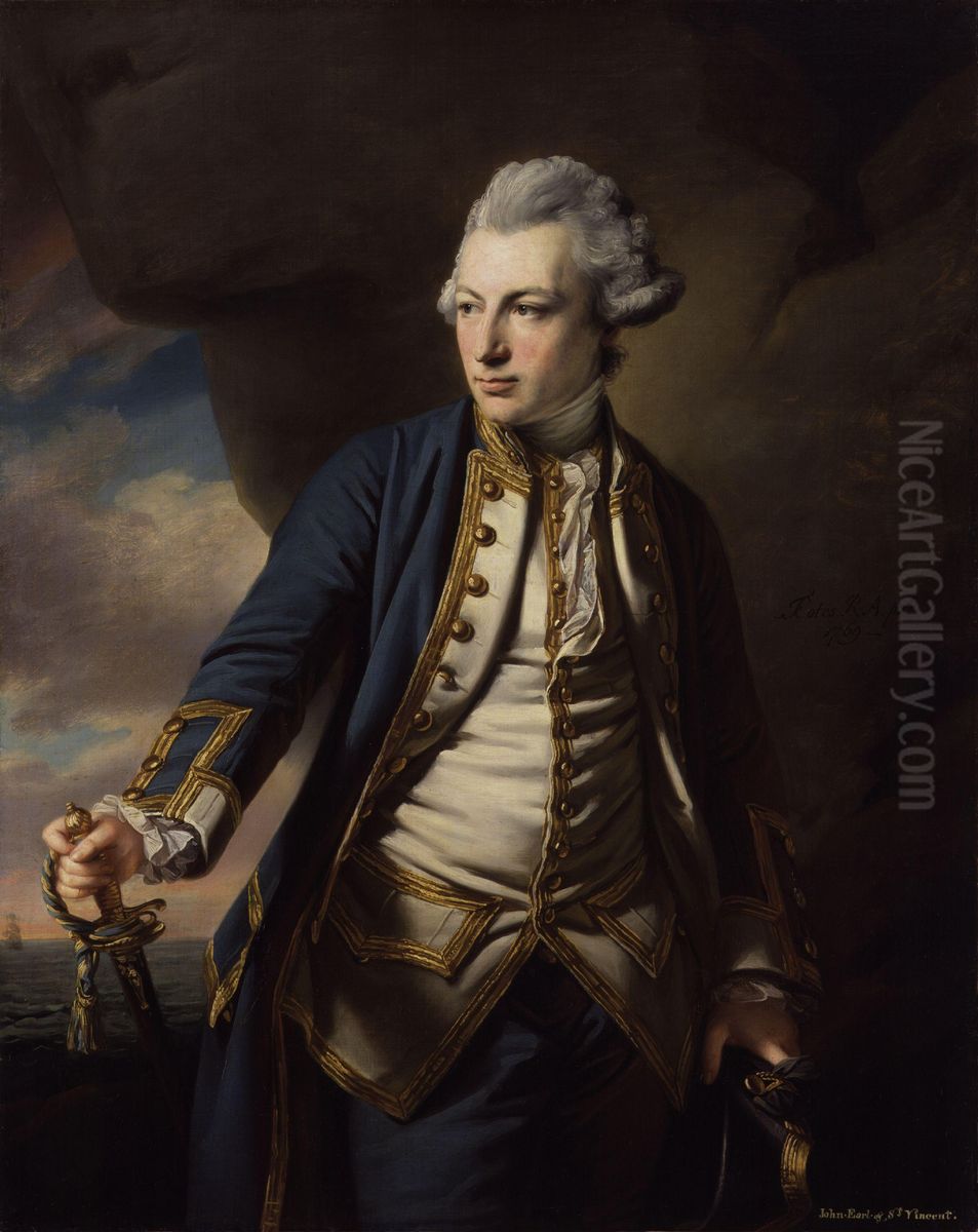 John Jervis, Earl of St Vincent Oil Painting by Francis Cotes
