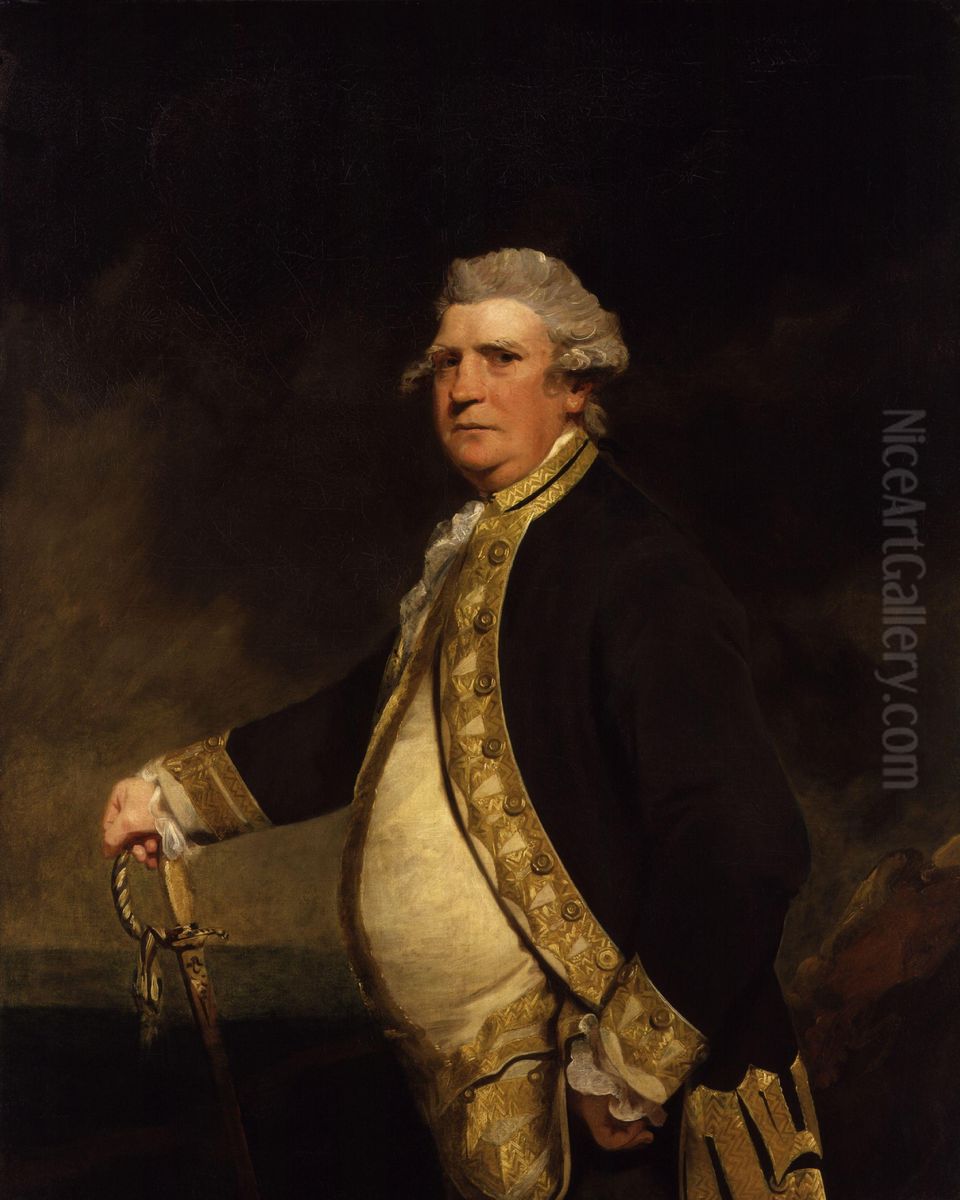 Portrait of Admiral Augustus Keppel (1725-1786) Oil Painting by Of Sir Joshua Reynolds