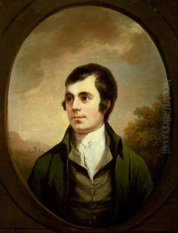 Robert Burns Oil Painting by Alexander Nasmyth