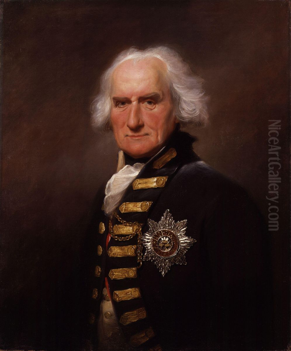 Portrait ofAlexander Hood, 1st Viscount Bridport(1726-1814) Oil Painting by Lemuel-Francis Abbott