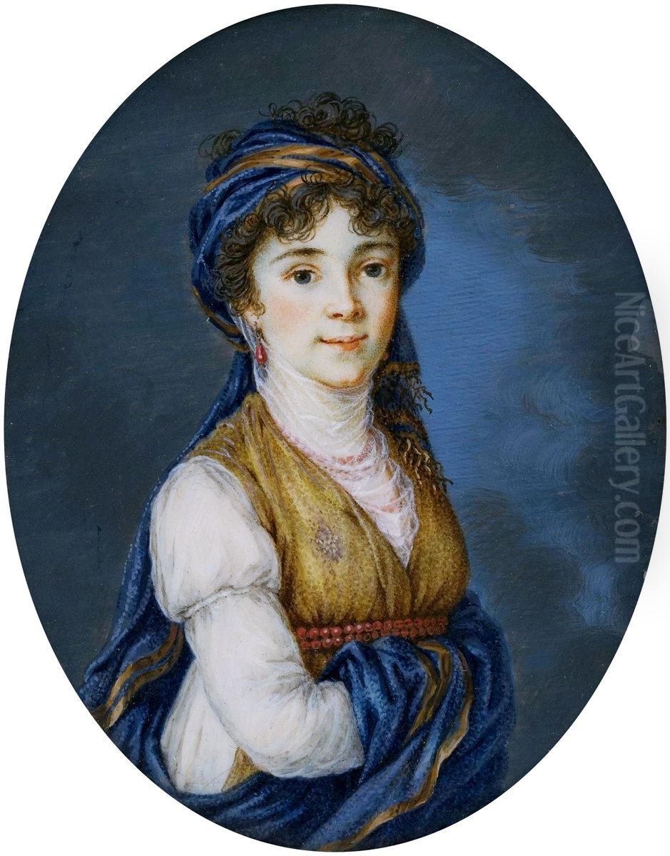 Miniatura Ksiezna Anna Grigoriewna BielozerskaBielozierska (1773-1846) Oil Painting by Elisabeth Louise Vigee Le Brun