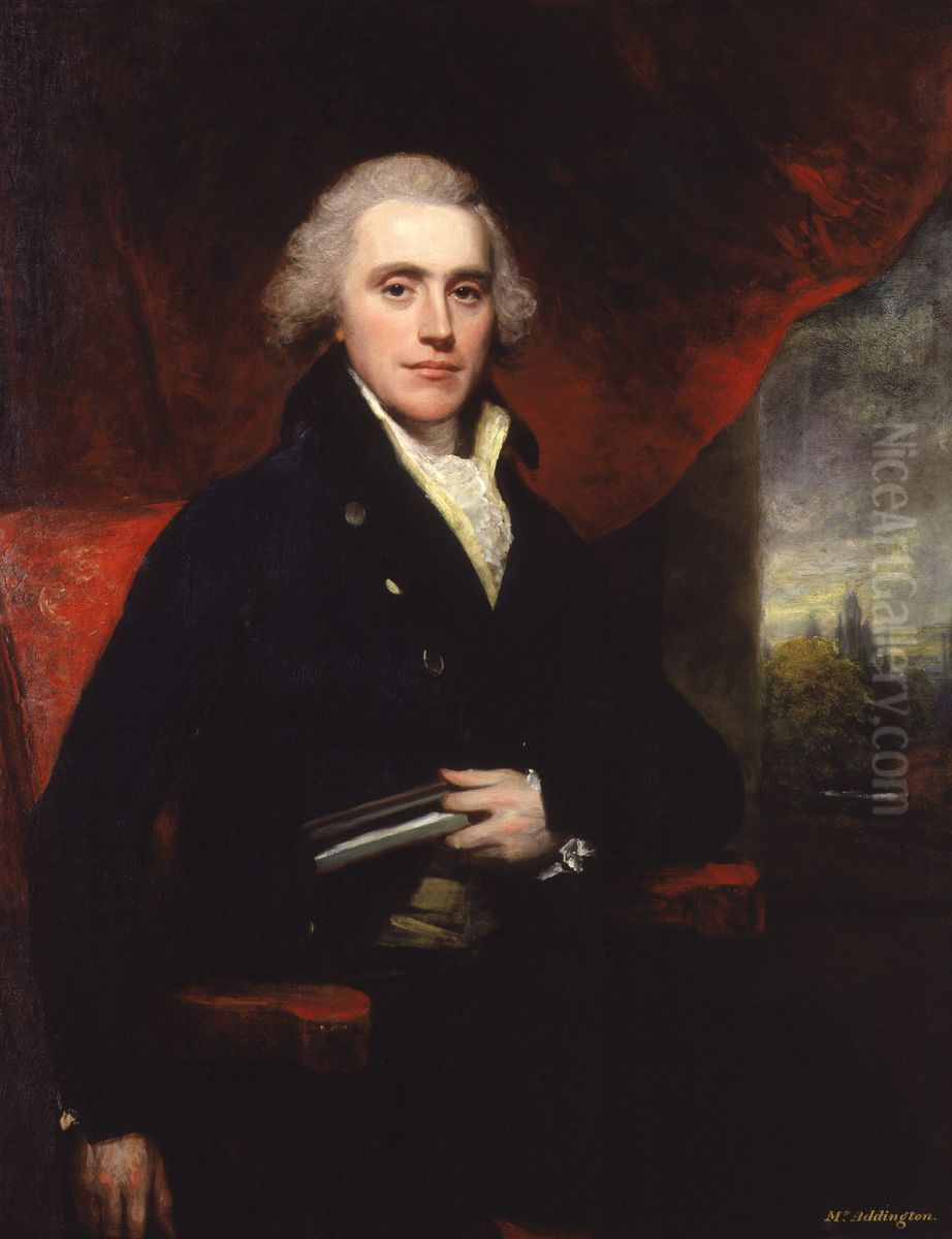 Henry Addington, 1st Viscount Sidmouth (engraved 1803) Oil Painting by William Beechey