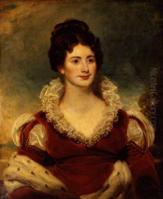 Jane, Lady Munro Oil Painting by Martin Archer Shee